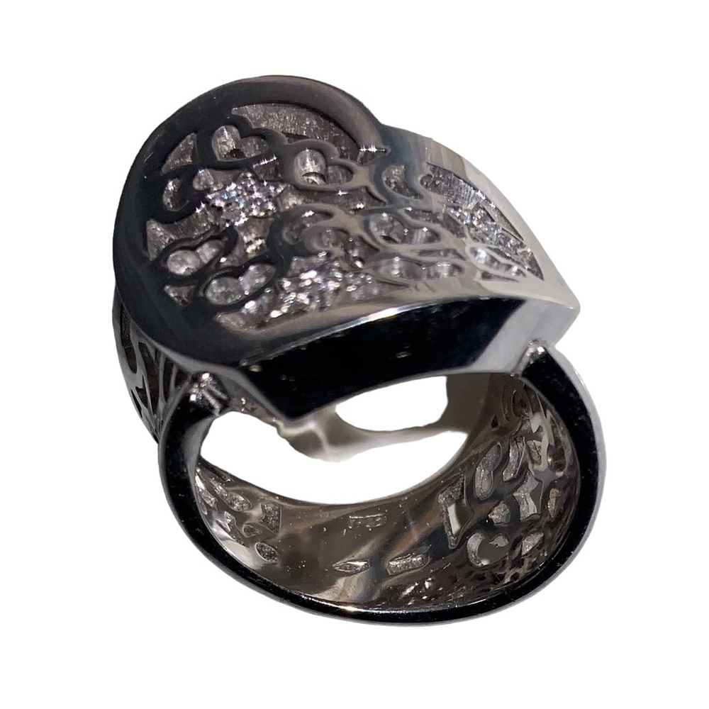 Pasquale Bruni 18K Diamond Amore Heart Celestial Stars Platinum Size 5.75 - 6 - Picture 4 of 12